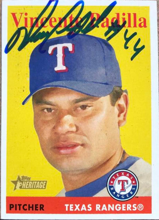 Vicente Padilla Autographed 2007 Topps Heritage #290