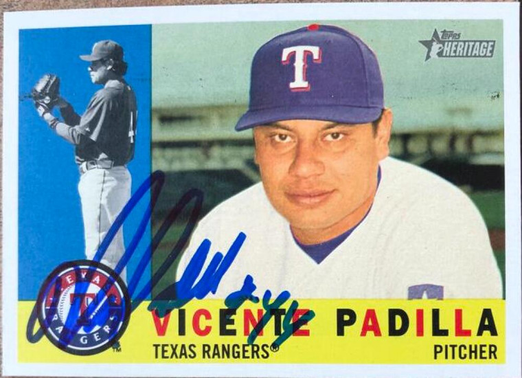 Vicente Padilla Autographed 2009 Topps Heritage #357