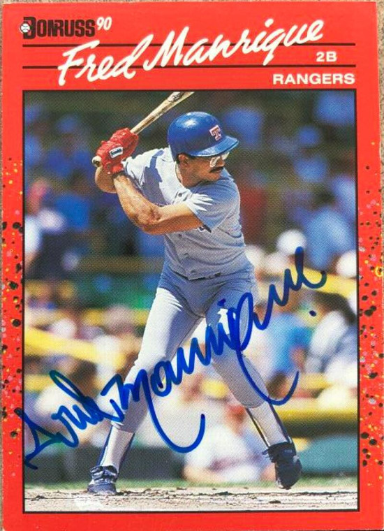 Fred Manrique Autographed 1990 Donruss #165