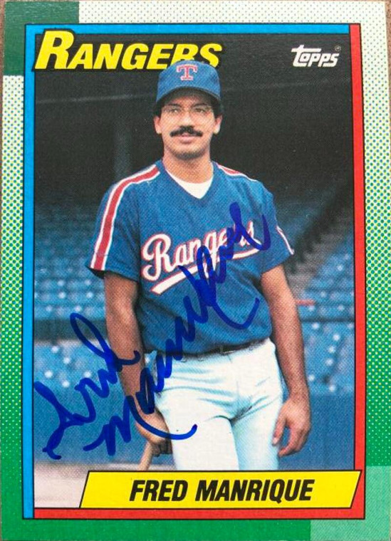 Fred Manrique Autographed 1990 Topps #242