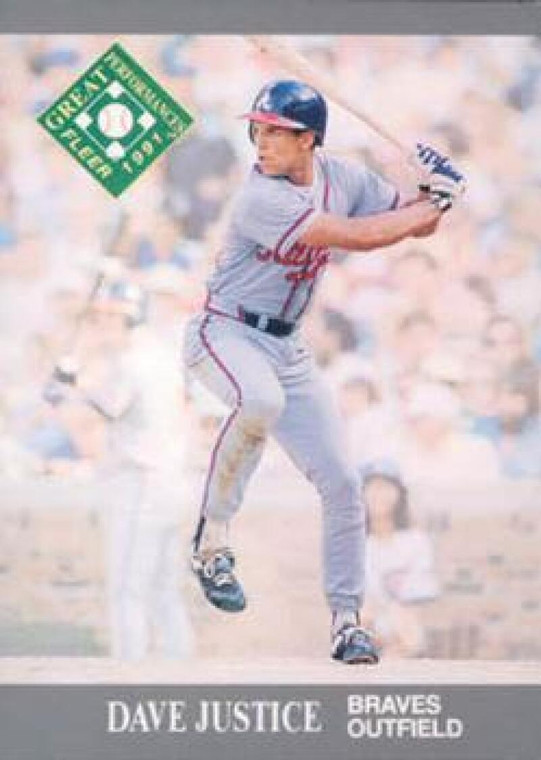 1991 Ultra #394 David Justice EP VG Atlanta Braves 