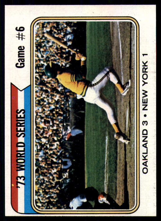 SOLD 98703 1974 Topps #477 World Series Game 6 VG Oakland Athletics 
