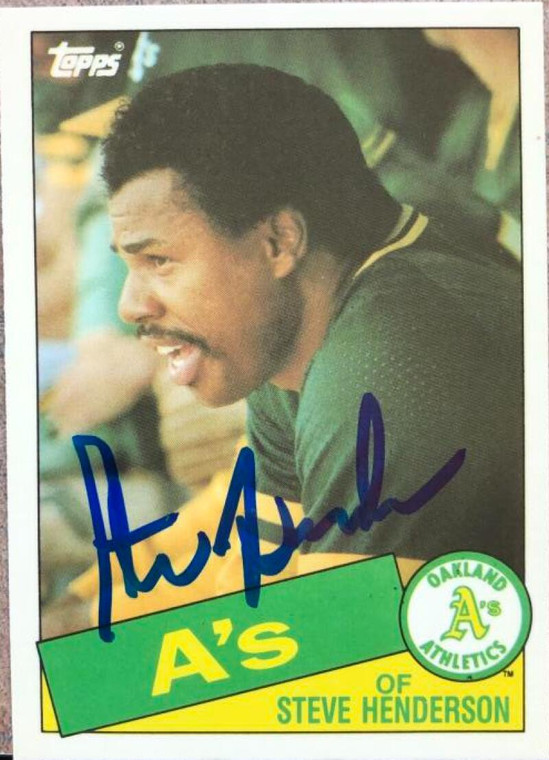 Steve Henderson Autographed 1985 Topps Traded Tiffany #50T Oakland Athletics Card