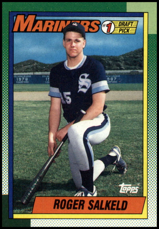 1990 Topps #44 Roger Salkeld FDP VG RC Rookie Seattle Mariners 