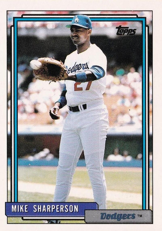 1992 Topps #627 Mike Sharperson VG Los Angeles Dodgers 