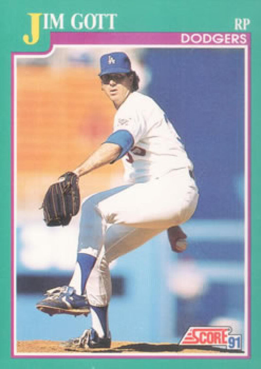 1991 Score #621 Jim Gott VG Los Angeles Dodgers 