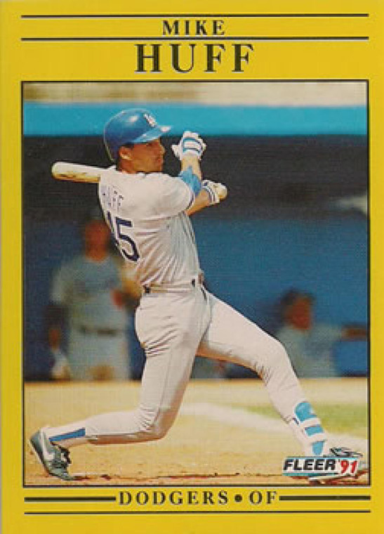 1991 Fleer #210 Mike Huff VG Los Angeles Dodgers 