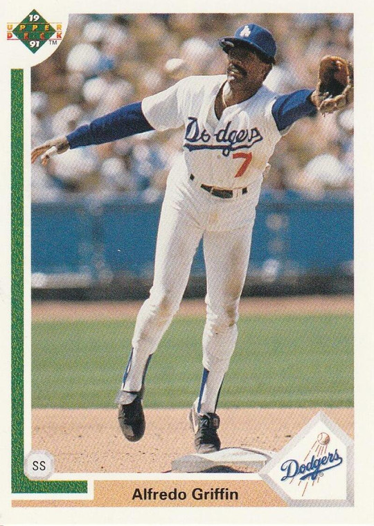 1991 Upper Deck #119 Alfredo Griffin VG Los Angeles Dodgers 