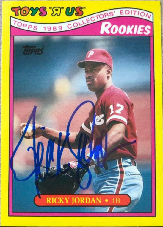 Ricky Jordan Autographed 1989 Topps Toys 'R' Us Rookies #17