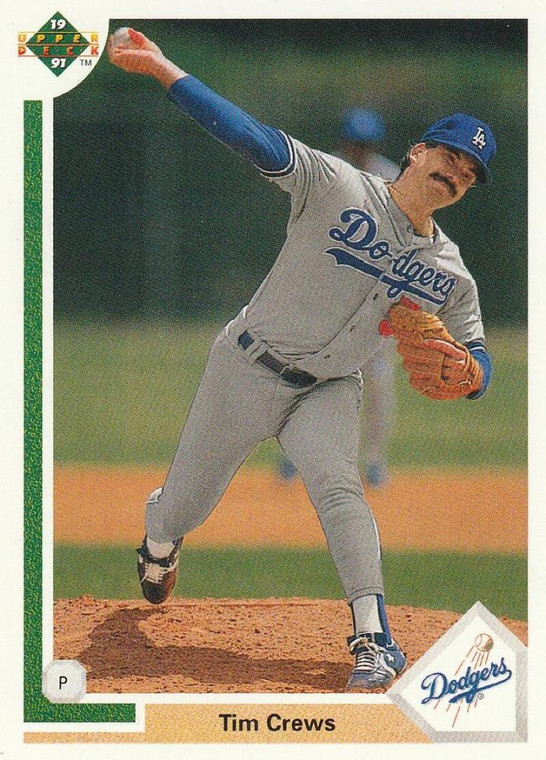 1991 Upper Deck #596 Tim Crews VG Los Angeles Dodgers 