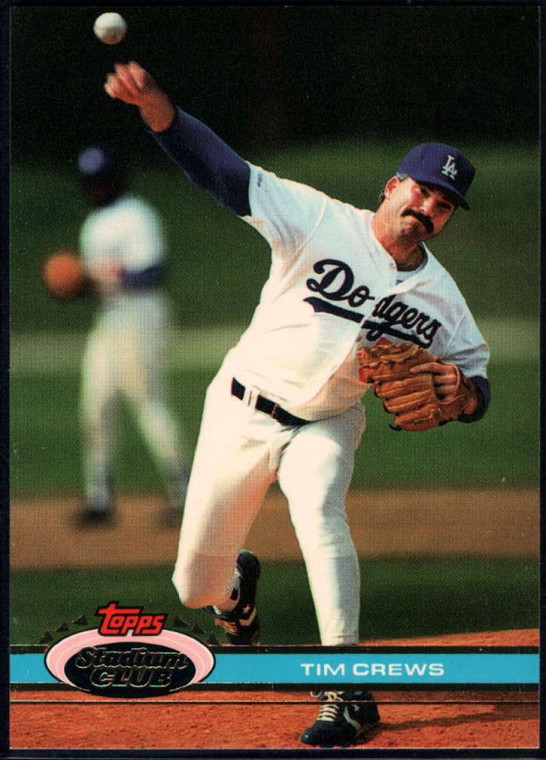 1991 Stadium Club #375 Tim Crews VG Los Angeles Dodgers 