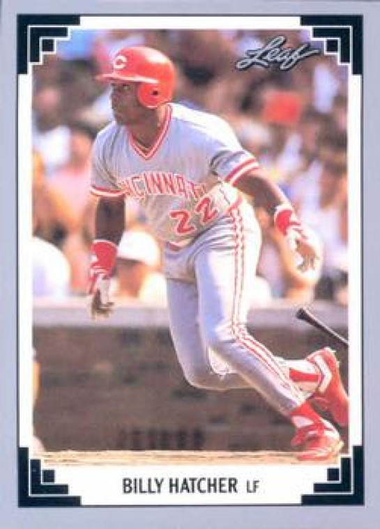 1991 Leaf #205 Billy Hatcher VG Cincinnati Reds 