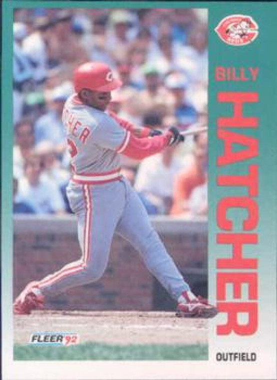 1992 Fleer #409 Billy Hatcher VG Cincinnati Reds 