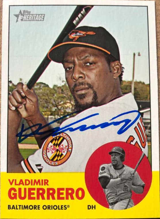 Vladimir Guerrero Autographed 2012 Topps Heritage #108