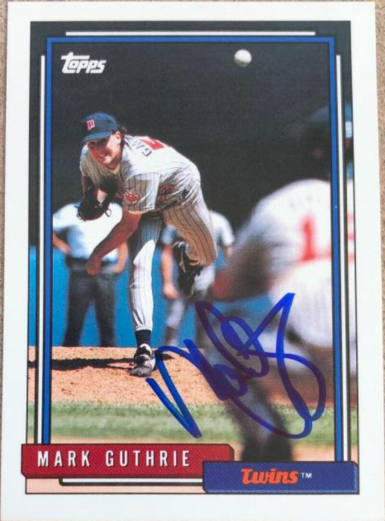 Mark Guthrie Autographed 1992 Topps #548