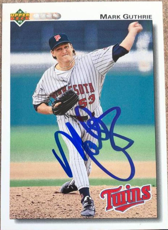 Mark Guthrie Autographed 1992 Upper Deck #604