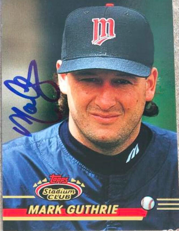 Mark Guthrie Autographed 1993 Stadium Club #550