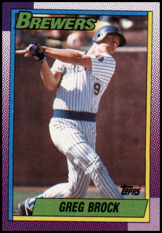 1990 Topps #139 Greg Brock VG Milwaukee Brewers 