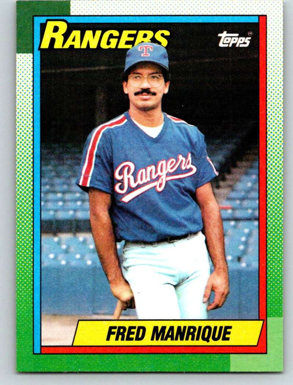1990 Topps #242 Fred Manrique VG Texas Rangers 