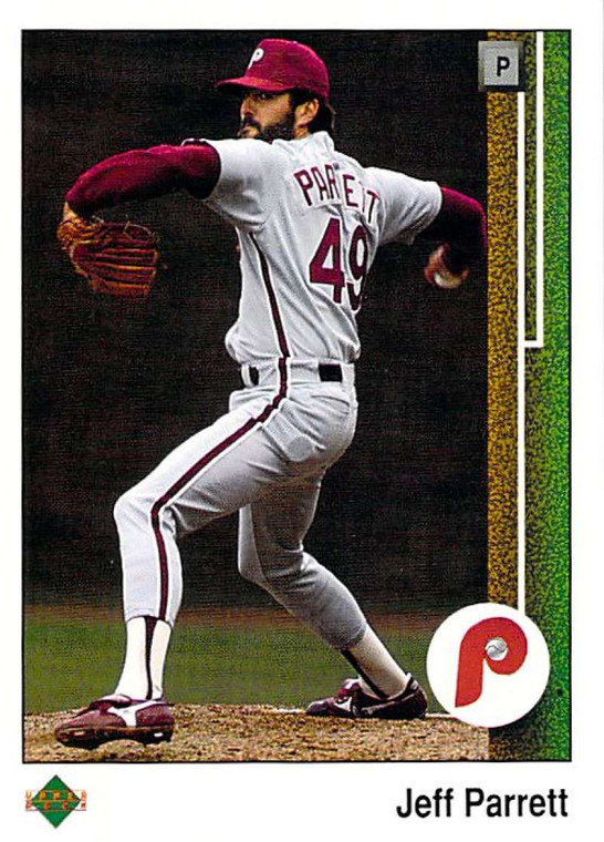 1989 Upper Deck #741 Jeff Parrett VG Philadelphia Phillies 