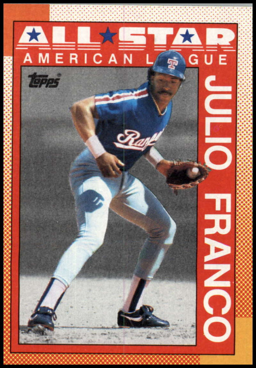 1990 Topps #386 Julio Franco AS VG Texas Rangers 