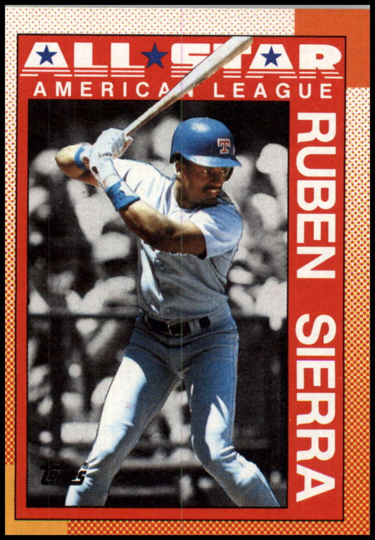 1990 Topps #390 Ruben Sierra AS VG Texas Rangers 