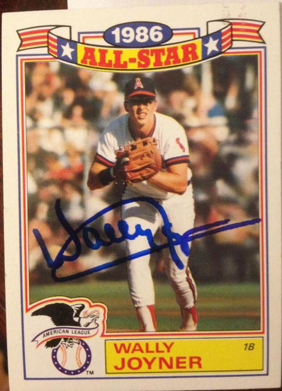 Wally Joyner Autographed 1987 Topps Glossy All-Stars #13