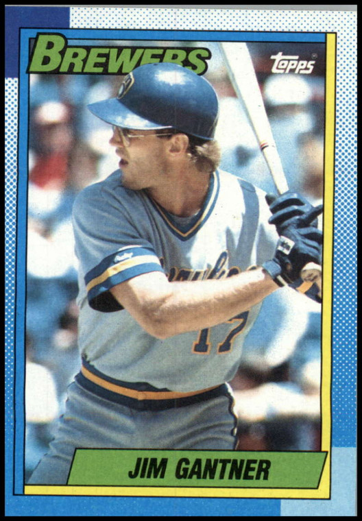 1990 Topps #417 Jim Gantner VG Milwaukee Brewers 