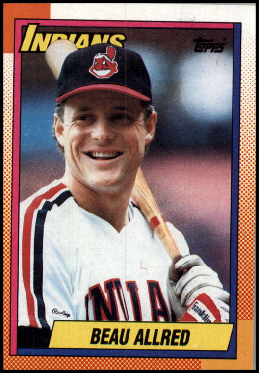 1990 Topps #419 Beau Allred VG RC Rookie Cleveland Indians 