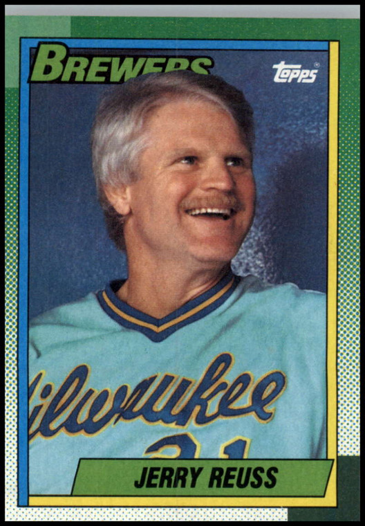 1990 Topps #424 Jerry Reuss VG Milwaukee Brewers 