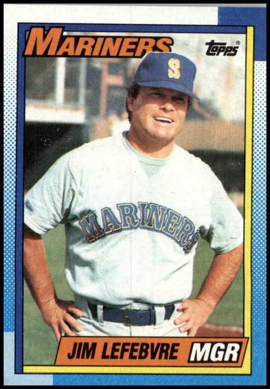 1990 Topps #459 Jim Lefebvre MG VG Seattle Mariners 