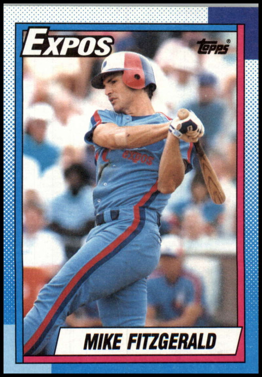 1990 Topps #484 Mike Fitzgerald VG Montreal Expos 