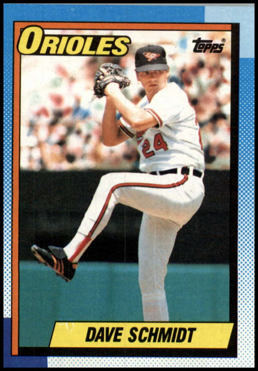 1990 Topps #497 Dave Schmidt VG Baltimore Orioles 
