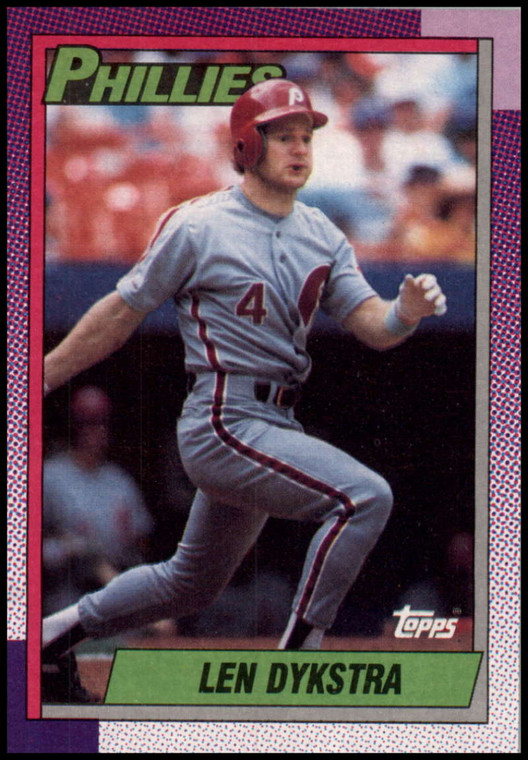 1990 Topps #515 Lenny Dykstra VG Philadelphia Phillies 