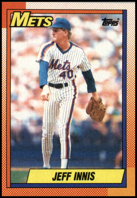 1990 Topps #557 Jeff Innis VG RC Rookie New York Mets 