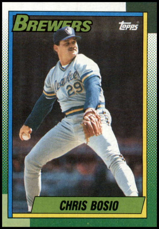 1990 Topps #597 Chris Bosio VG Milwaukee Brewers 