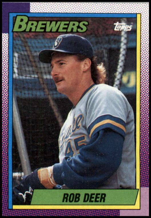 1990 Topps #615 Rob Deer VG Milwaukee Brewers 