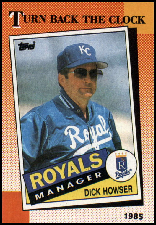 1990 Topps #661 Dick Howser TBC,UER VG Kansas City Royals 