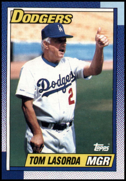 1990 Topps #669 Tommy Lasorda MG VG Los Angeles Dodgers 