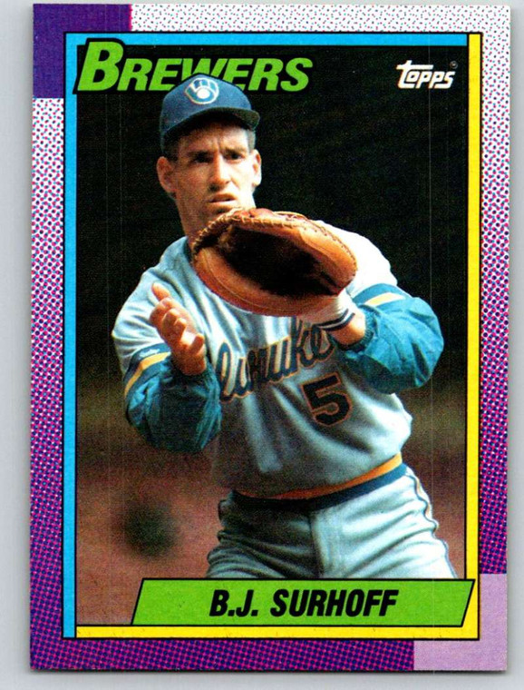1990 Topps #696 B.J. Surhoff VG Milwaukee Brewers 