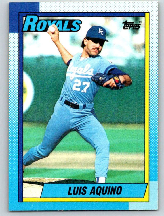 1990 Topps #707 Luis Aquino VG Kansas City Royals 