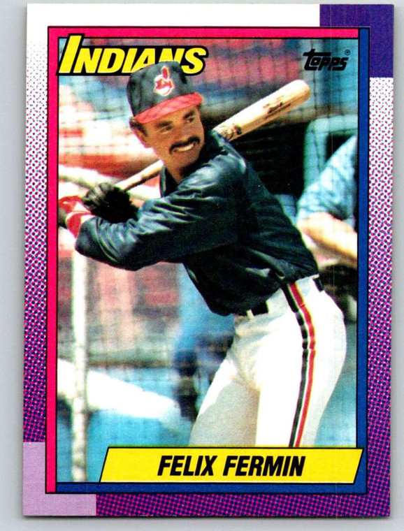 1990 Topps #722 Felix Fermin VG Cleveland Indians 
