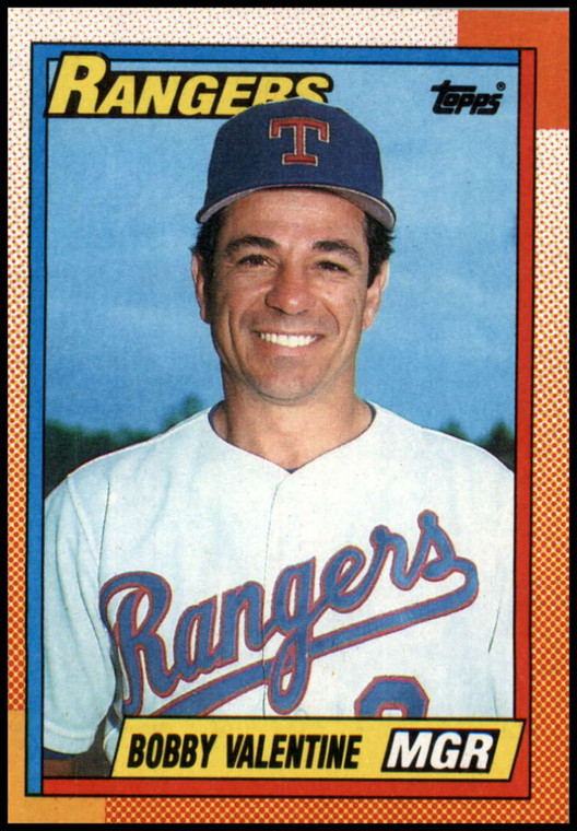 1990 Topps #729 Bobby Valentine MG VG Texas Rangers 