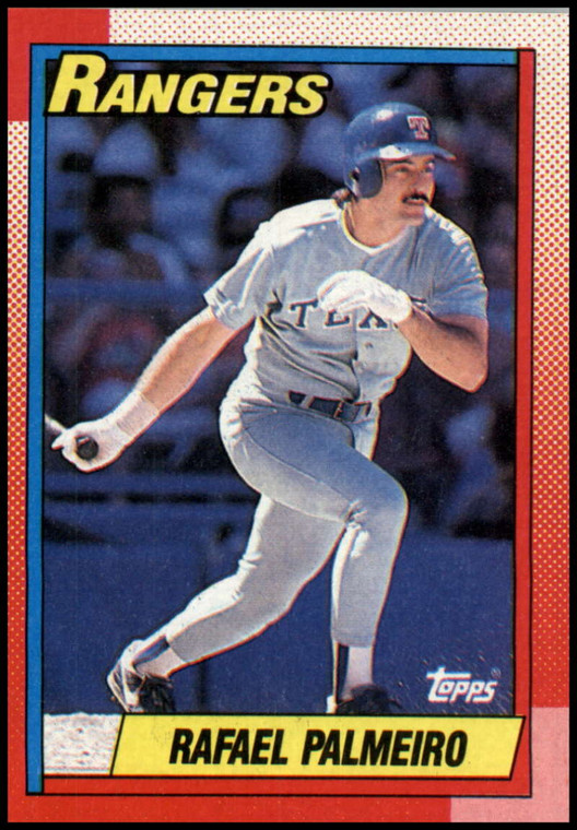 1990 Topps #755 Rafael Palmeiro VG Texas Rangers 