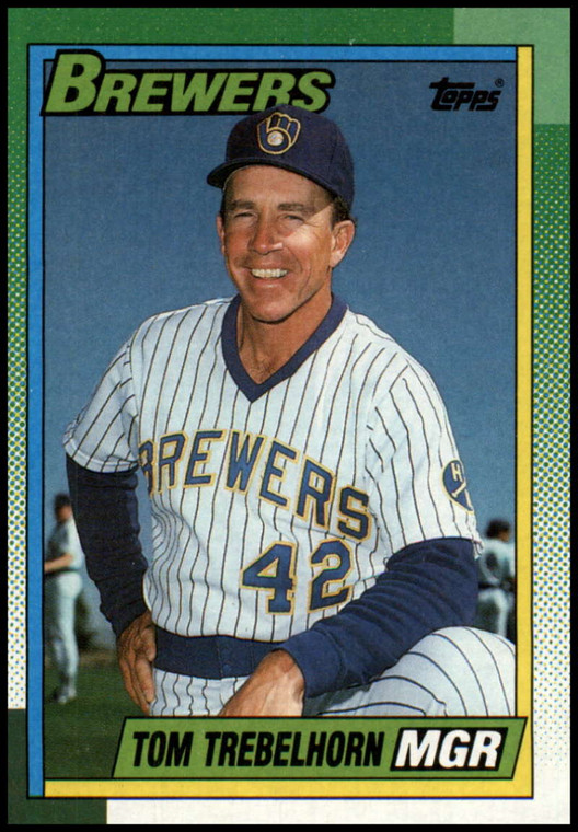 1990 Topps #759 Tom Trebelhorn MG VG Milwaukee Brewers 