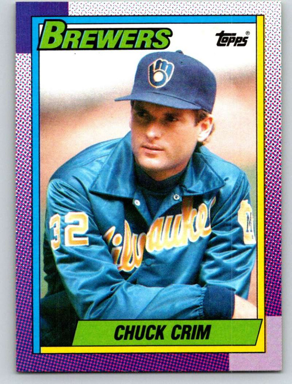 1990 Topps #768 Chuck Crim VG Milwaukee Brewers 
