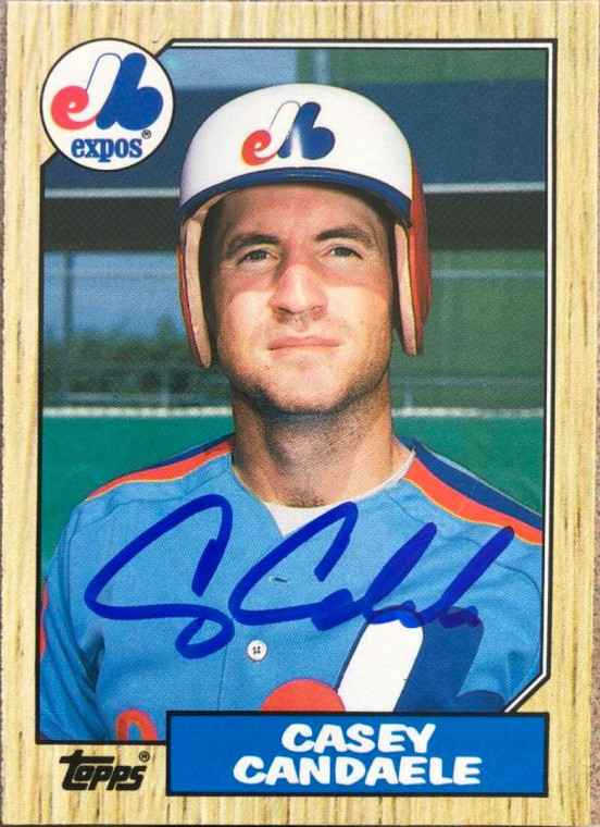 Casey Candaele Autographed 1987 Topps Traded #17T Montreal Expos Card