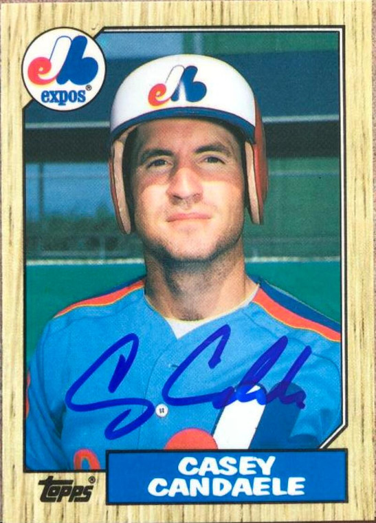 Casey Candaele Autographed 1987 Topps Traded Tiffany #17T Montreal Expos Card