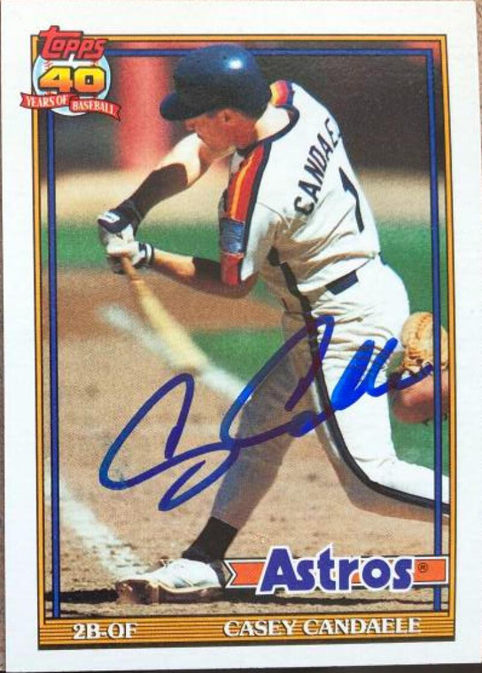 Casey Candaele Autographed 1991 Topps #602