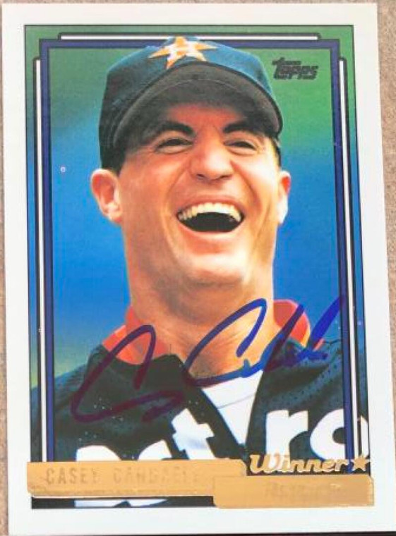 Casey Candaele Autographed 1992 Topps Gold Winner #161